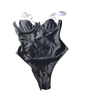 Cupshe Black and White One-Piece Swimsuit